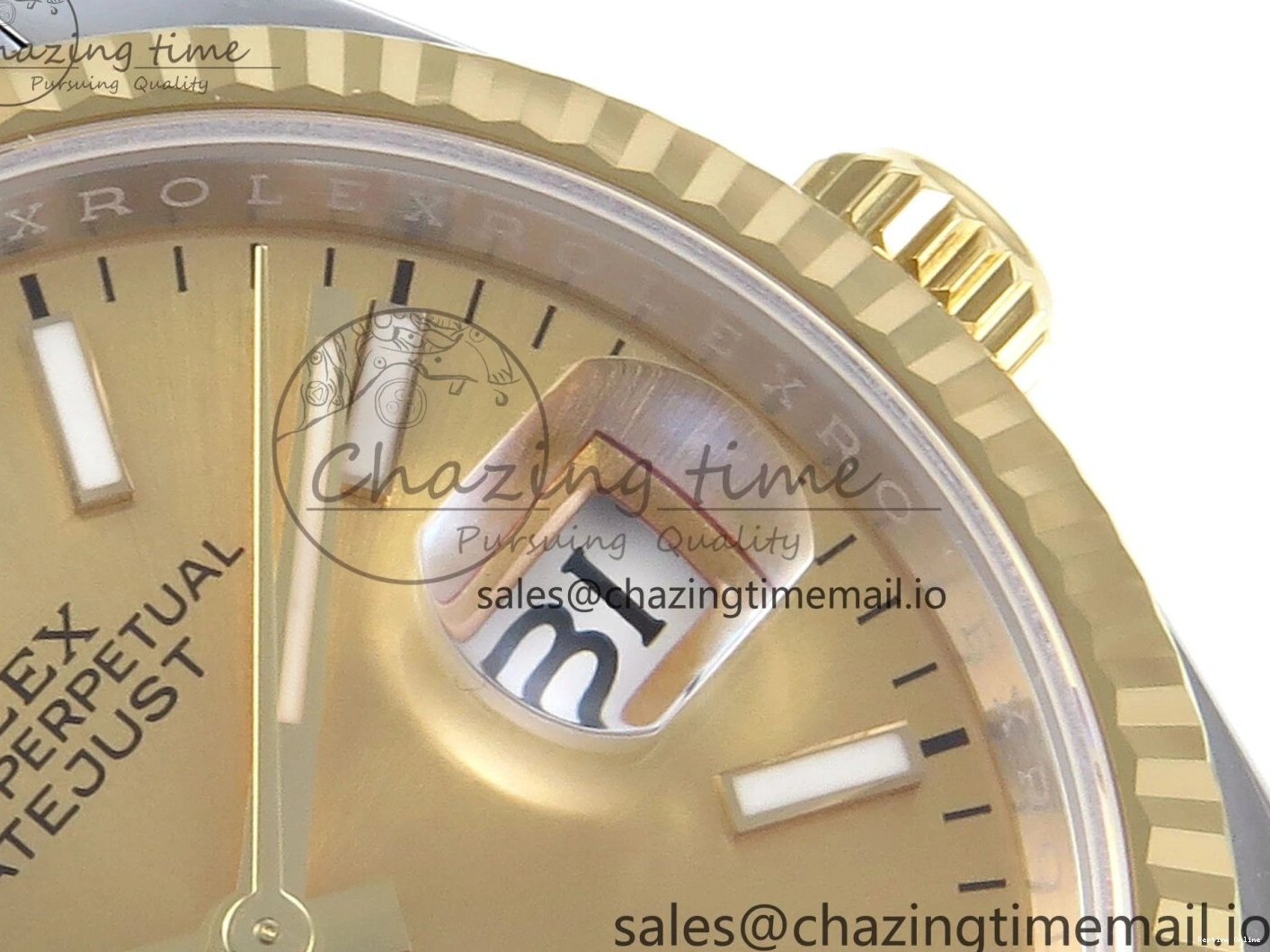 1225 Resilient DateJust 36 126233 EWEF Best Edition YG Stick Dial on SS YG Jubilee Bracelet A 624
